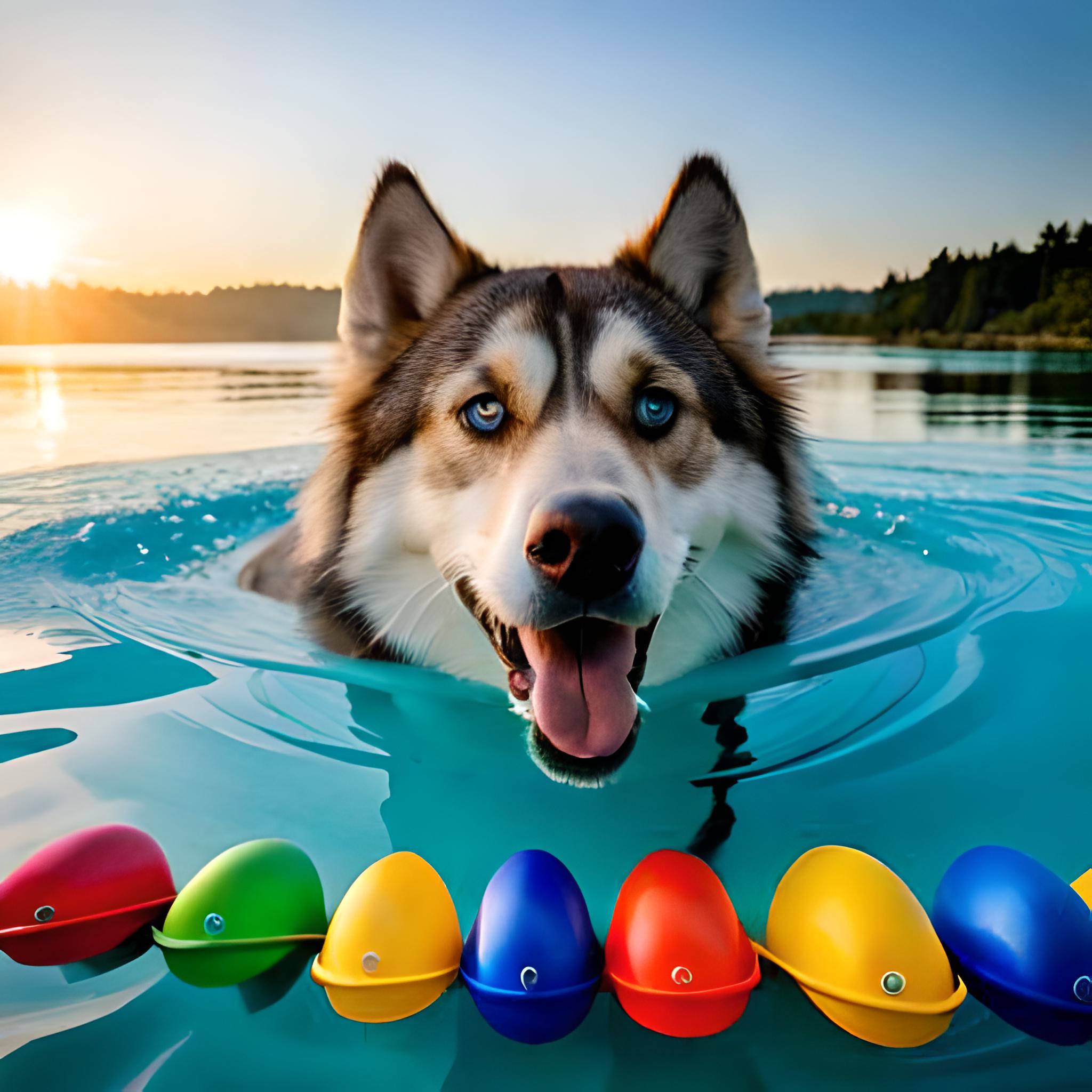 Huskies swim